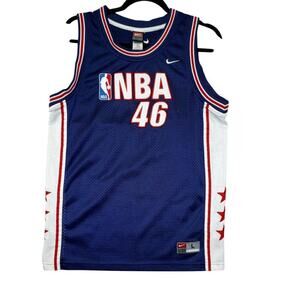 Vintage Nike NBA #46 Jersey – Youth L (16-18) – Red White Blue Stars